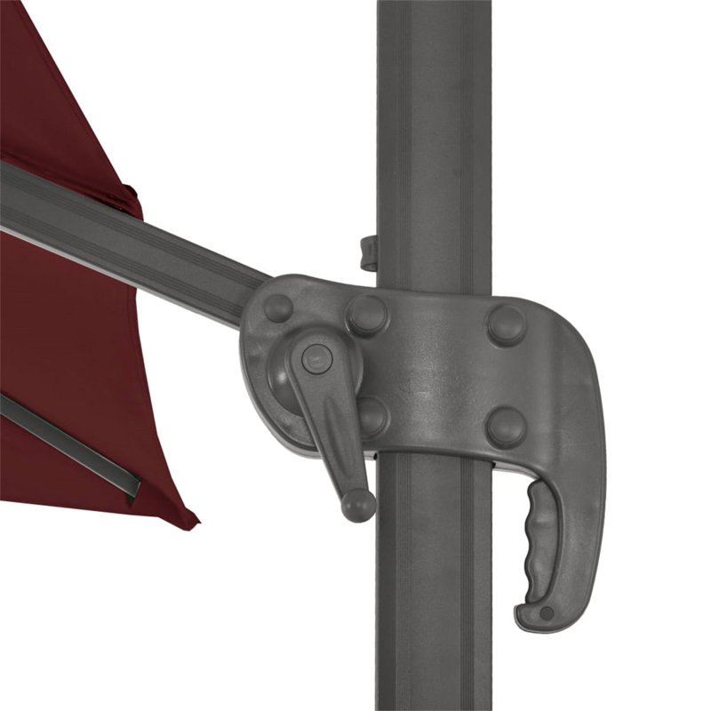 Battle 300cm X 400cm Rectangular Cantilever Parasol, Red