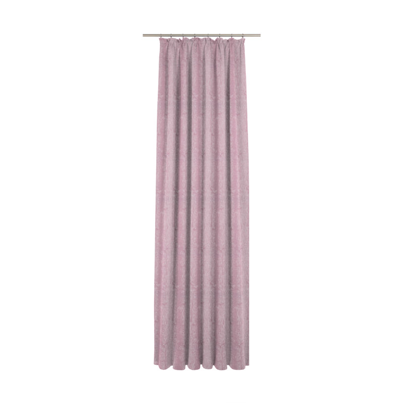 Rugeley Room Darkening Curtain Single Panel, 135 W x 225 D cm, Pink