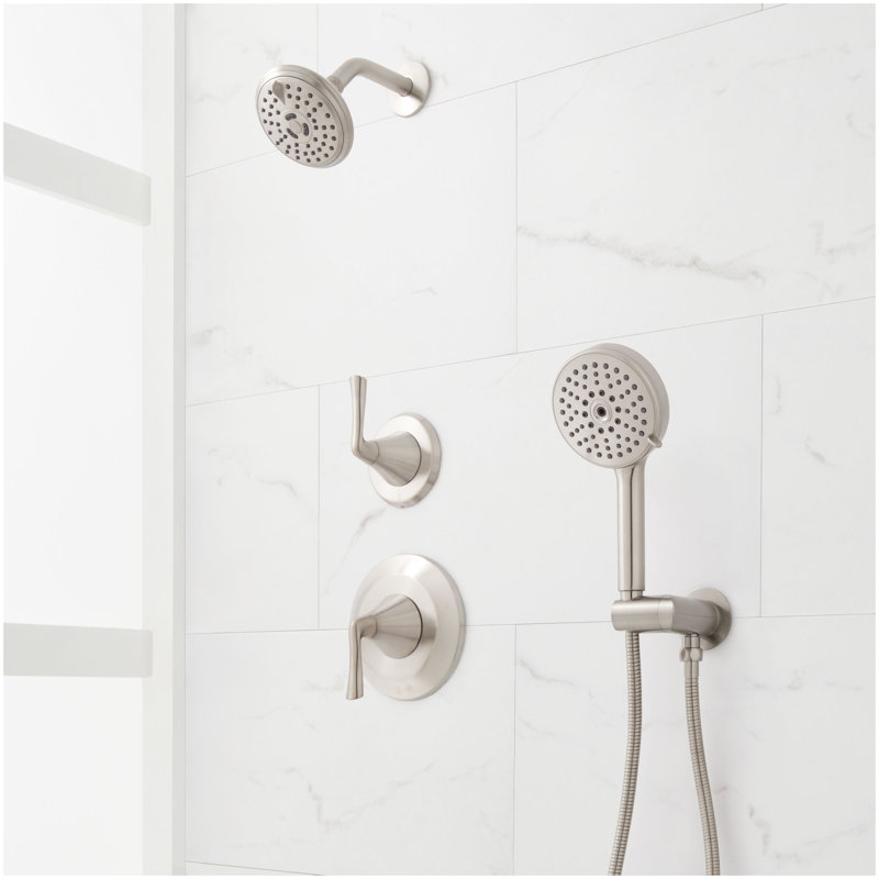 Provincetown Pressure Balance Shower System with Hand Shower - Brushed Nickel, Brushed Nickel