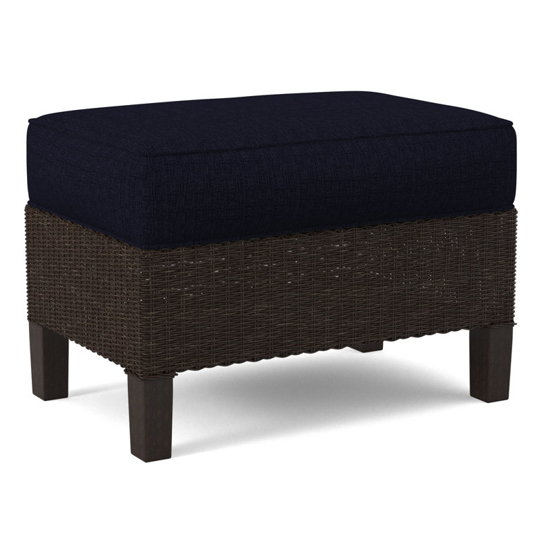 Gibraltar Ottoman, White Performance Fabric; 0851-94, Java