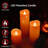 Decor Flameless LED Candles with Remote Control, Battery Operated Pillar Real Wax with Timer for Christmas Decorations, Pumpkin Orange Candle-659509681