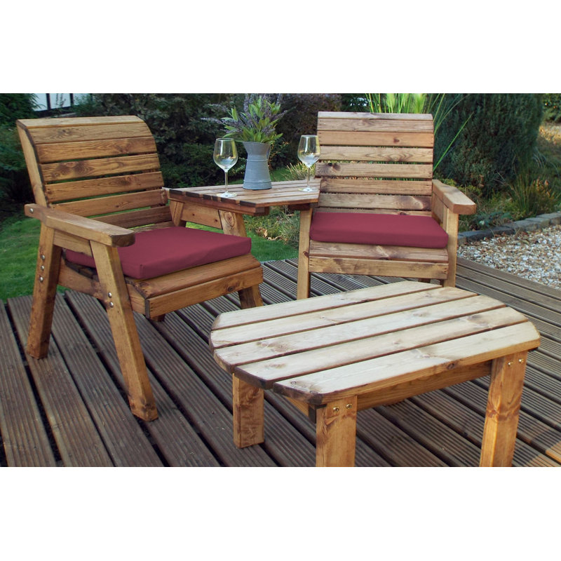 Garrett 2 Seater Conversation Set, Burgundy