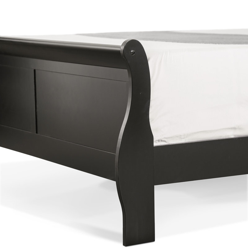 Emelinda Sleigh Bed, Black