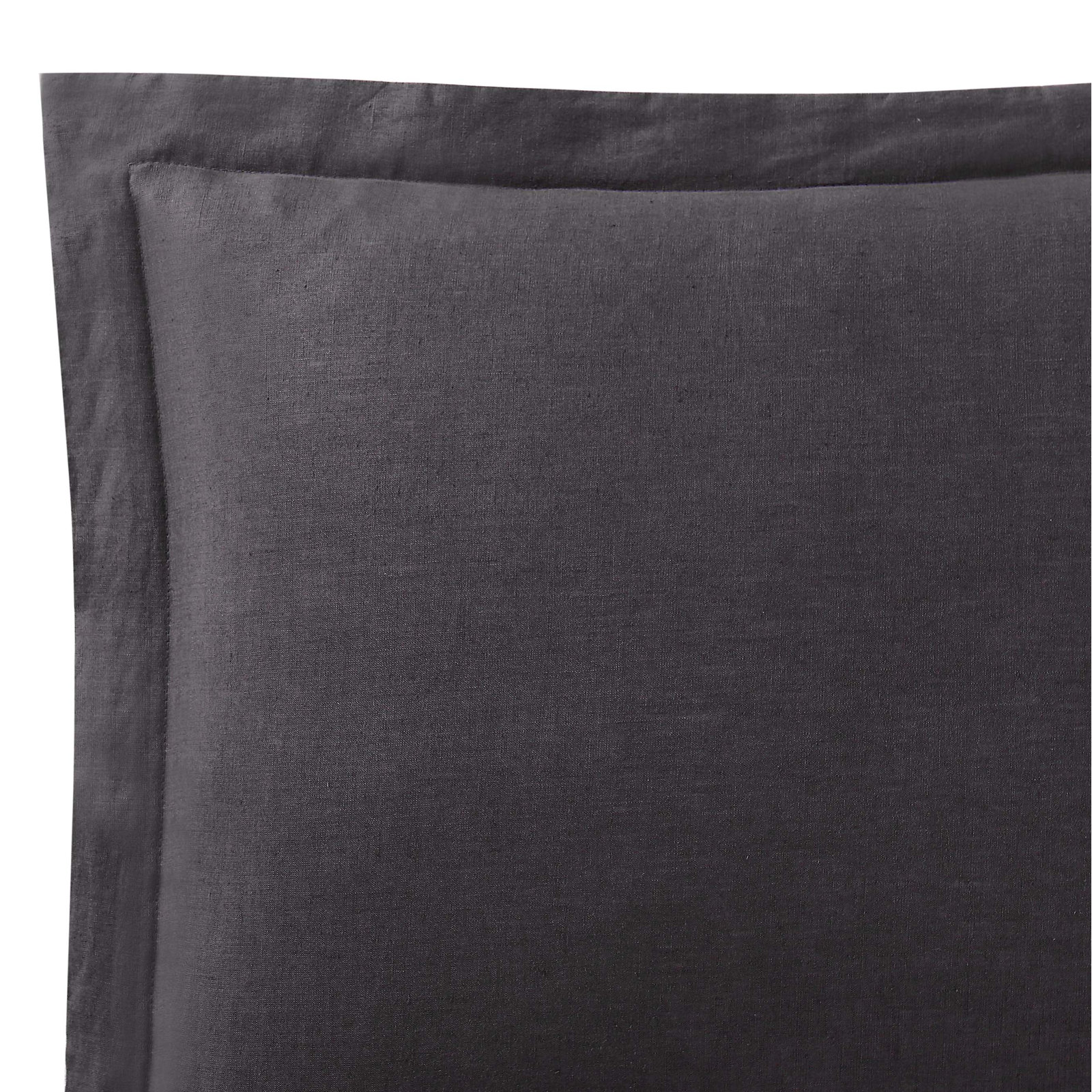 Nena Linen Percale Duvet Cover Set, Full / Queen, Charcoal