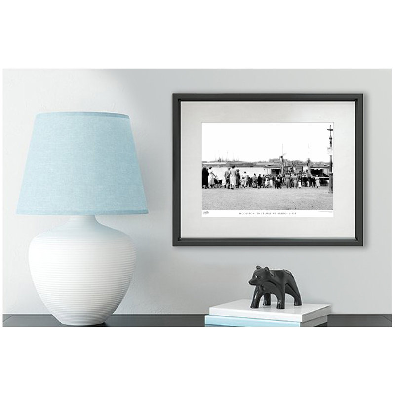 Woolston, The Floating Bridge C1955 by Francis Frith - Single Picture Frame Print, 45cm H x 60cm W x 2.3cm D