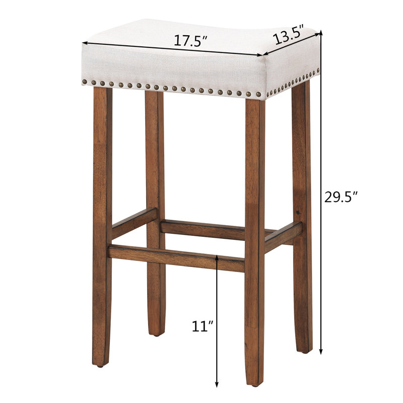 Tabouret de bar et de comptoir Kyson, Tabouret de bar (siège d'une hauteur de 29,5 po), Beige