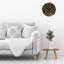 Décoration murale horloge ronde noire et dorée 12 po x 12 po pour chambre d'enfant sur le toit