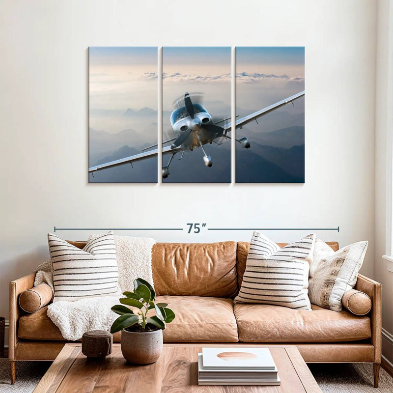 Mehar Private Propeller Plane, 36" H x 57" W