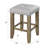 Counter Height Stools Of 2 In Gray And Oak Tapered Leg Design With Button Padded Pu Leather Seat For Home Dining Rectangular A Memorable Meal