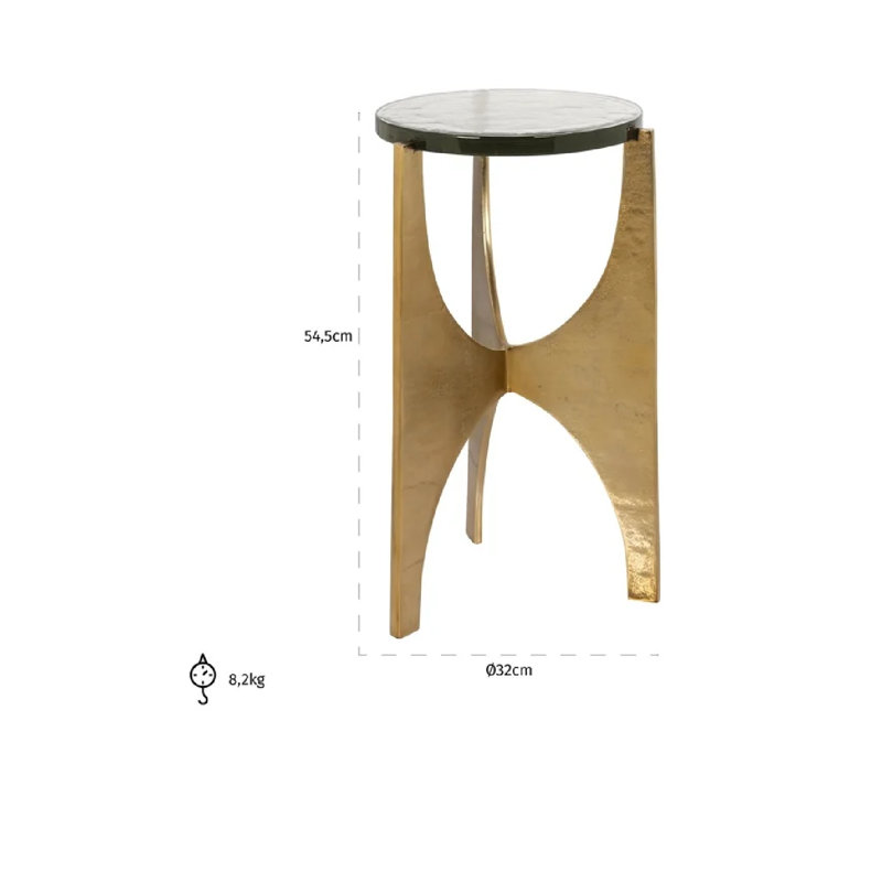 Table de bout en verre
