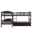 Lit simple en L avec lit gigogne-732610996