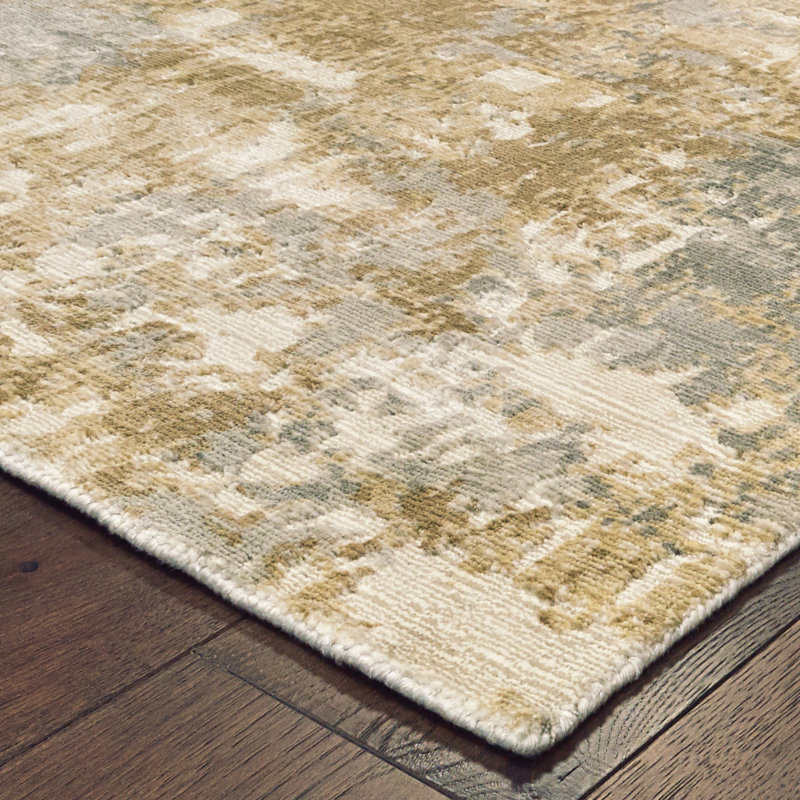 Kirkpatrick Viscose Abstract Indoor Rug, Runner 2'6" x 10'