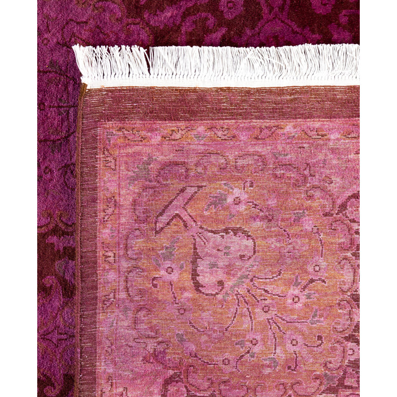 Overdyed Hand-Knotted Wool Modern-Contemporary Purple Area Rug 8' 0" x 10' 2"