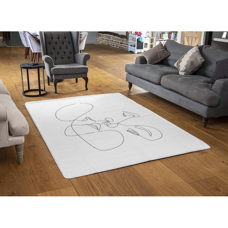 Jahmyia Abstract Shag Area Rug, Rectangle 60 x 110cm