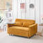 Fauteuil à 2 places en velours côtelé jaune avec table mobile, charge, roulettes en bas, coussins moelleux, conception de siège de salon, plateau de table, ports, tissu de peau, installation facile, bonne surface-1771229735
