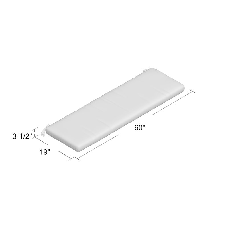 Outdoor 3'' Bench Seat Cushion, Sandstone
