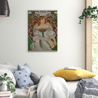 Champenois by Alphonse Mucha Vintage Advertisement on Canvas - Wrapped Canvas