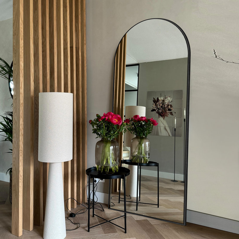 Grand miroir pleine grandeur avec 3 modes de fixation, 65 po x 22 po, Noir