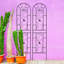 Ensemble de 2 treillis de jardin en métal 86,7 "x 19,7" antirouille pour plantes grimpantes pour l'extérieur
