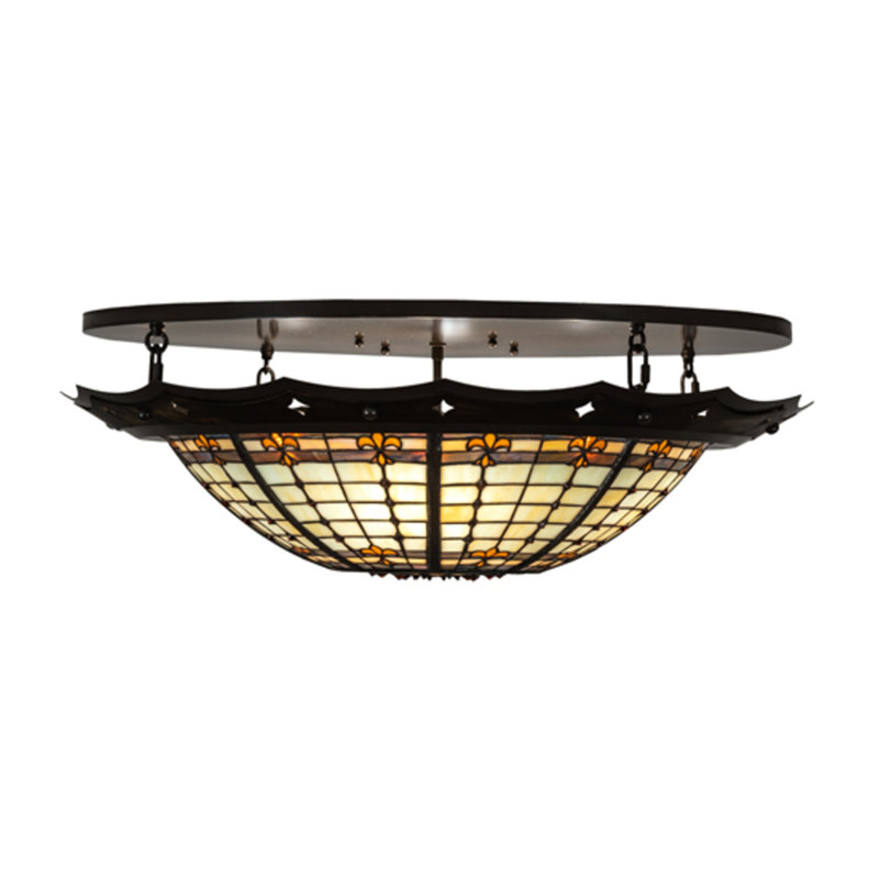 Fleur-de-Lite 4 - Light Semi Flush Mount
