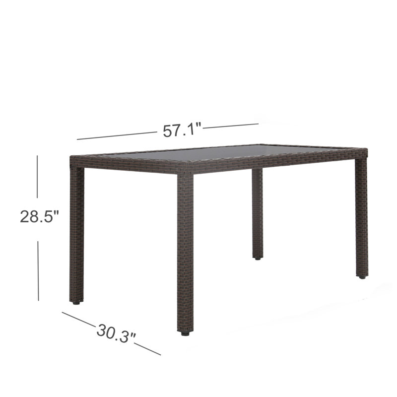 Table de salle à manger Sharella, Brun