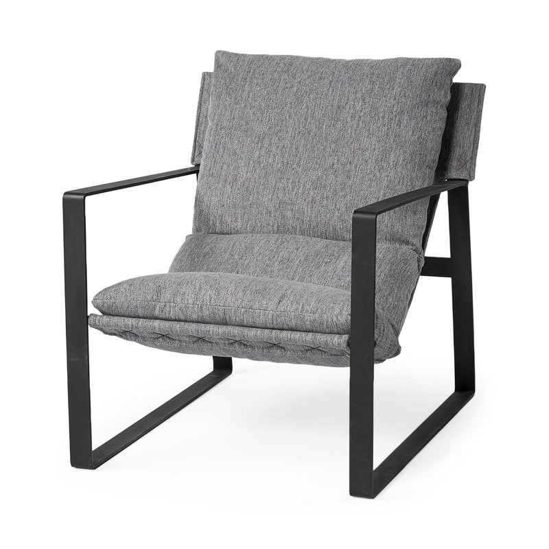 Upholstered Armchair, Gray