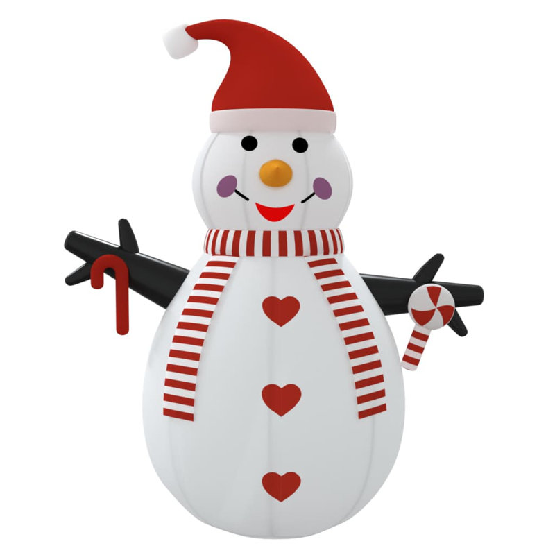 Décoration de Noël gonflable de Noël bonhomme de neige avec éclairage de Noël à DEL, H 118,10 po x l 63 po