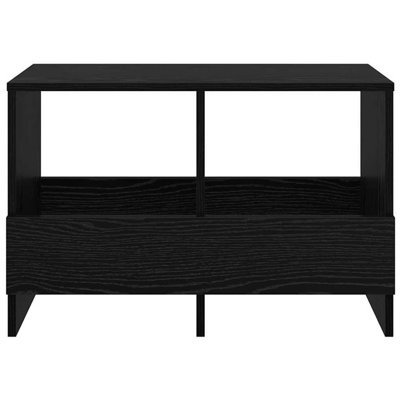 Wood Free Standing Magazine Rack, Black