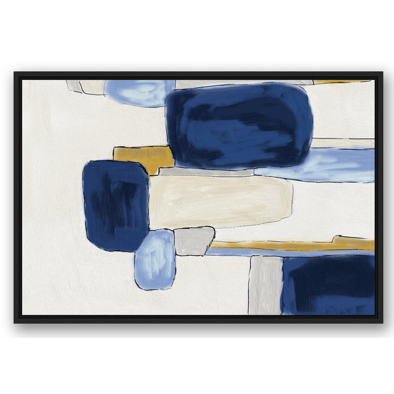 « abstract square », impression sur toile, H 25,75 po x l 37,75 po, Impression encadrée, Noir