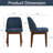  Bason 19.5" High Polyester Upholstered Dining Chairs with Solid Wood Legs-1222950291