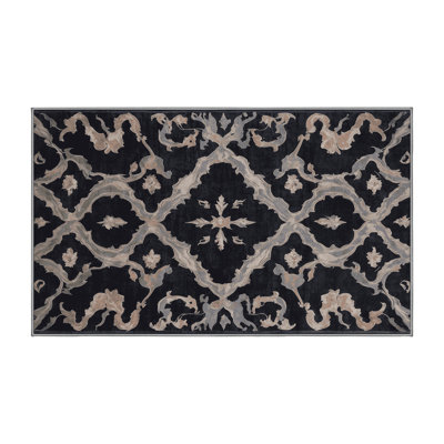 Machine Washable Gray Area Rug