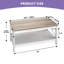 Table basse simple de 39,3 po de largeur avec tablette inférieure et support en X-374114169-374114164