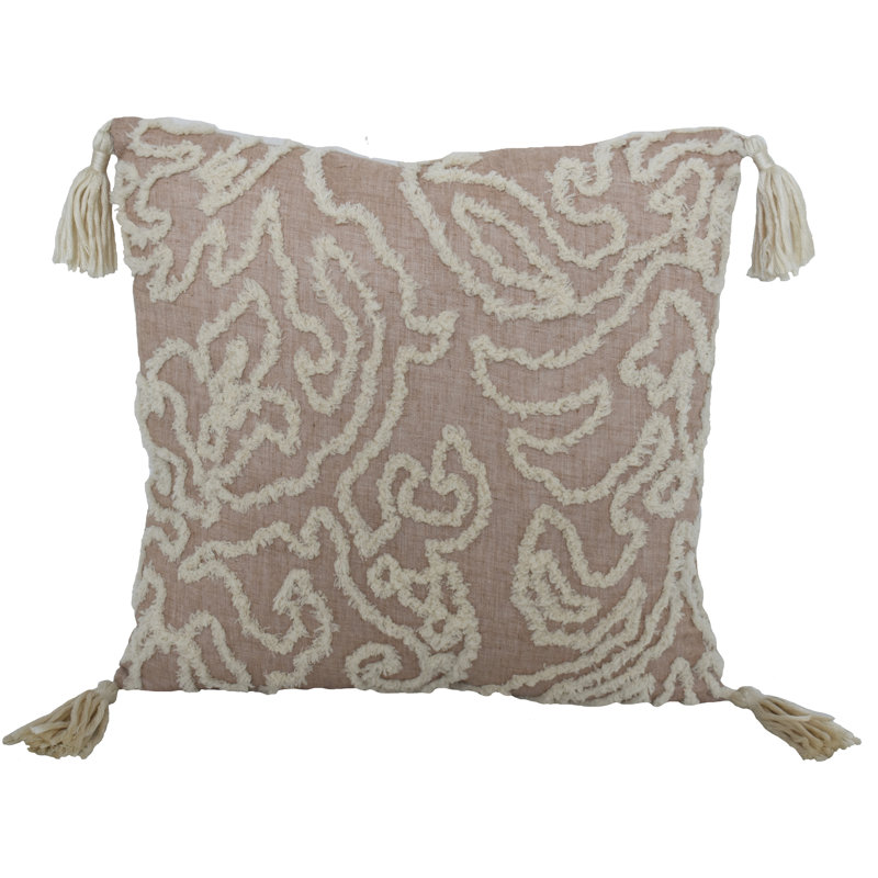 Insert de coussin en coton chenille damassé 