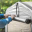 Stover 5 ft. W x 7 ft. D Polyethylene Dome Bike Shed-334292188-285633675