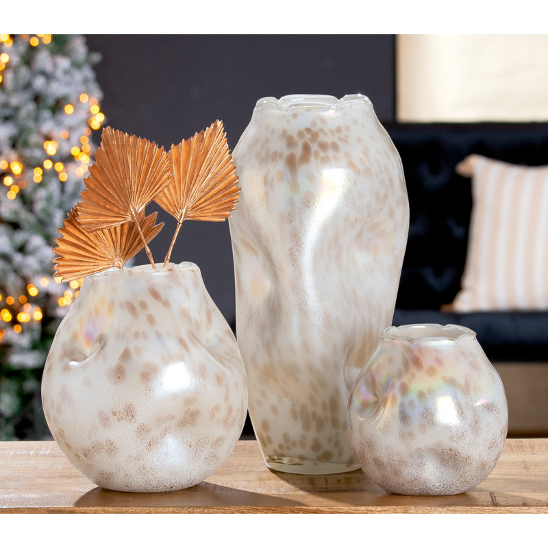 Boase Off-White 37.5" Glass Table Vase