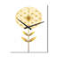 Blooming Gold Flower Of Life II - Abstract Botanicals Wall Clock Oversized-99633633