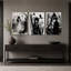 Triptyque Edward aux mains d'argent, style gothique, pour Halloween, ensemble de 3 toiles murales-929491659