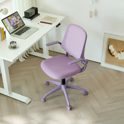 Chaise de bureau ergonomique en filet avec accoudoirs rabattables, support lombaire réglable, fonction berçante et vérin à gaz de classe 3 de SGS - Chaise de bureau pivotante moderne pour bureau à domicile, bureau d'étude et bureau d'ordinateur