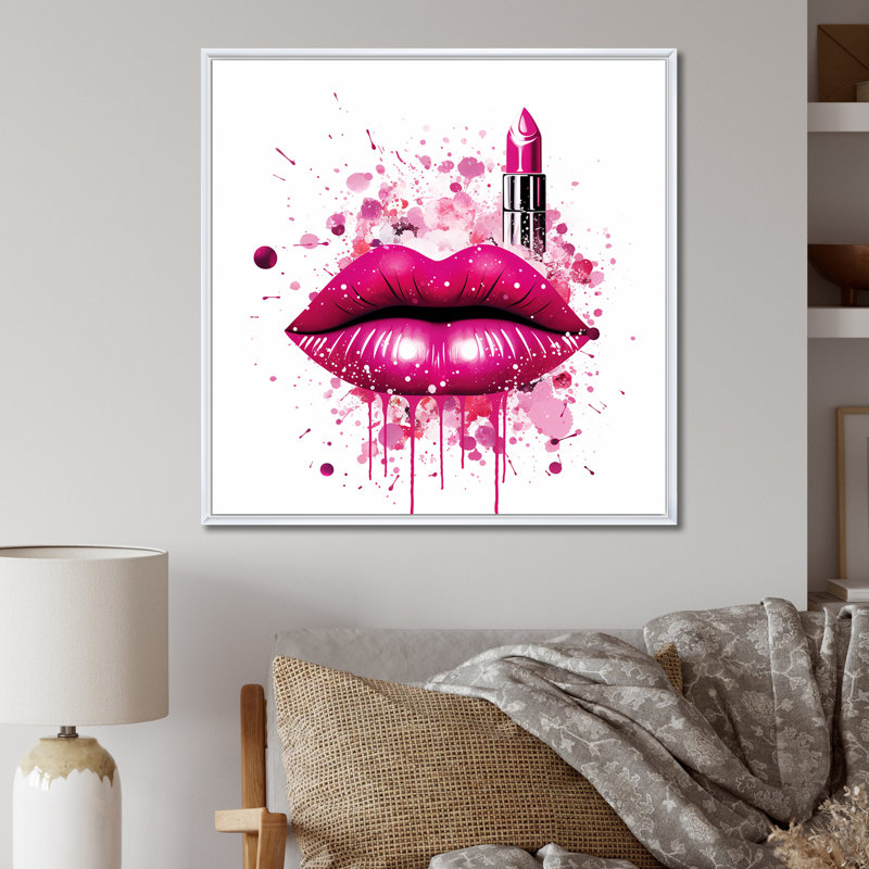 «Beauty World», reproduction sur toile, Cadre flottant blanc, H 36 po x l 36 po x P 1,5 po
