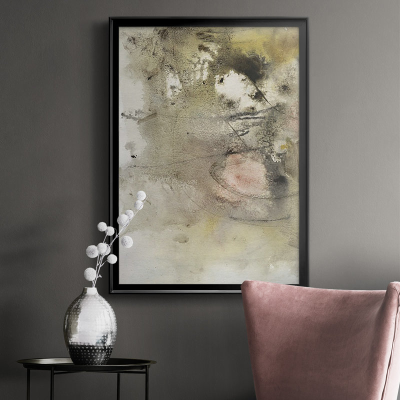 Dhruvi Soft Inspiration I - Matted and Framed Under Acrylic Glass, Large Living Room Wall Art, 30.5" H x 22.5" W