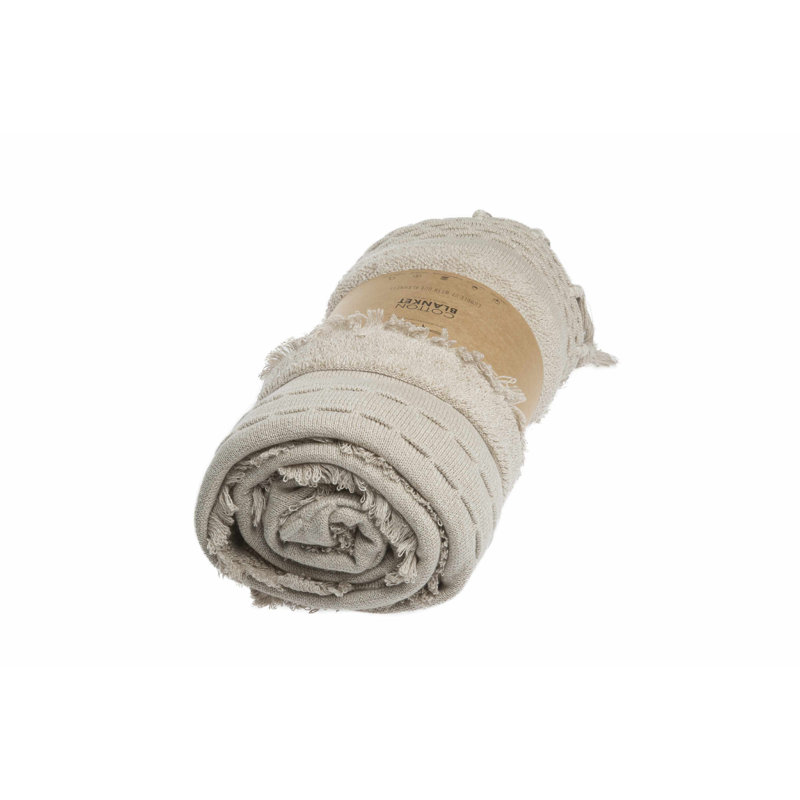 Dune White Air Knitted Cotton Kids' Throw Blanket