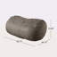 Pouf cylindrique en suède de microfibre 6,5 pi-586223009