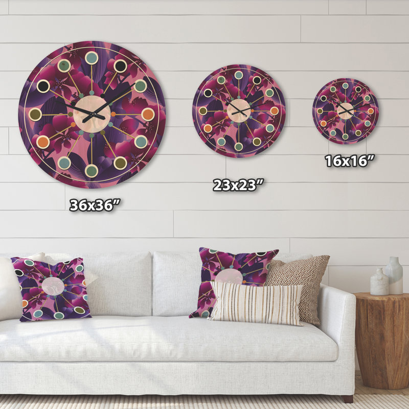 Horloge murale Orchid Blossom, Très grand