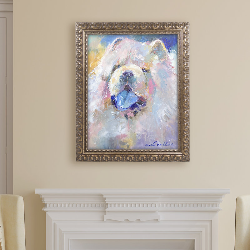 « art chow », reproduction sur toile, H 20 po x l 16 po x P 0,5 po, Cadre noir, Noir
