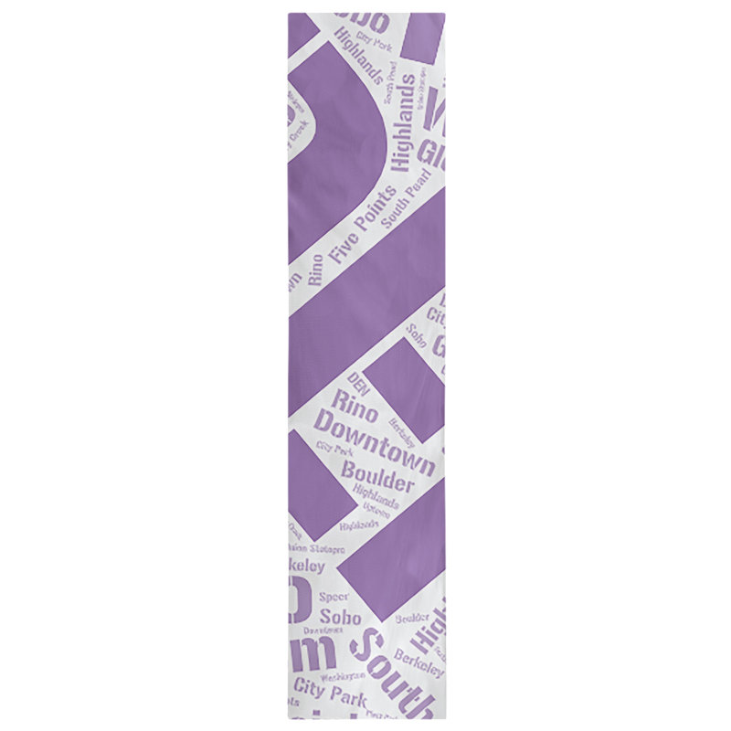 Chemin de table blendtable en coton, 90 po x 16 po, Denver, Mauve