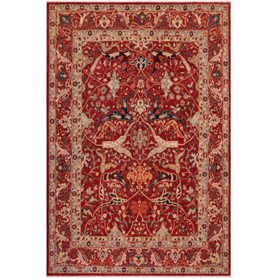 Kellyanna One-of-a-Kind Rectangle: 8' X 9'7'' 1990s Wool Area Rug in Red
