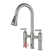 CASAINC Bridge Pull Down Touchless Sensor Kitchen Faucet with 2 Handles