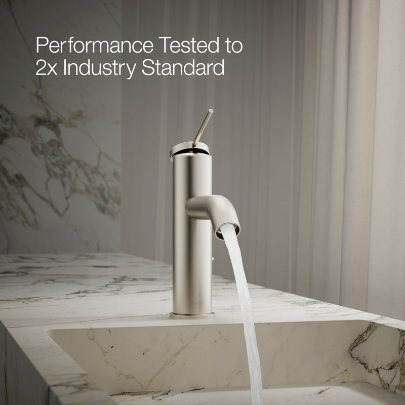Components Single-Handle Bathroom Sink Faucet, Vibrant Brushed Nickel
