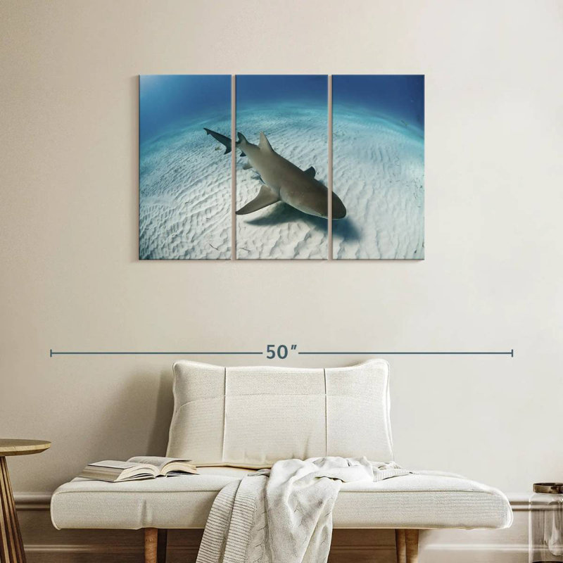Brampt Lemon Shark Over The Seabed, 24" H x 38" W