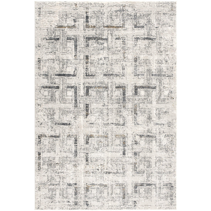Tapis d'entrée gris scandinave Jadon